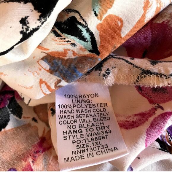 Umgee Floral Mini Dress with Lots of Feminine Details Bright Colorful! - Picture 7 of 8